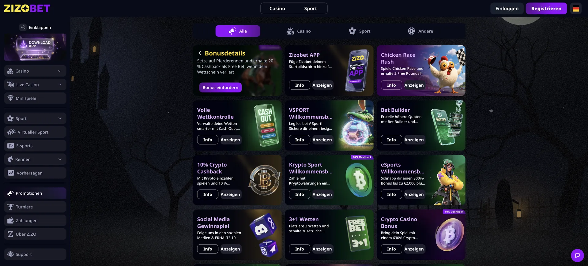 Zizobet Casino Bonus