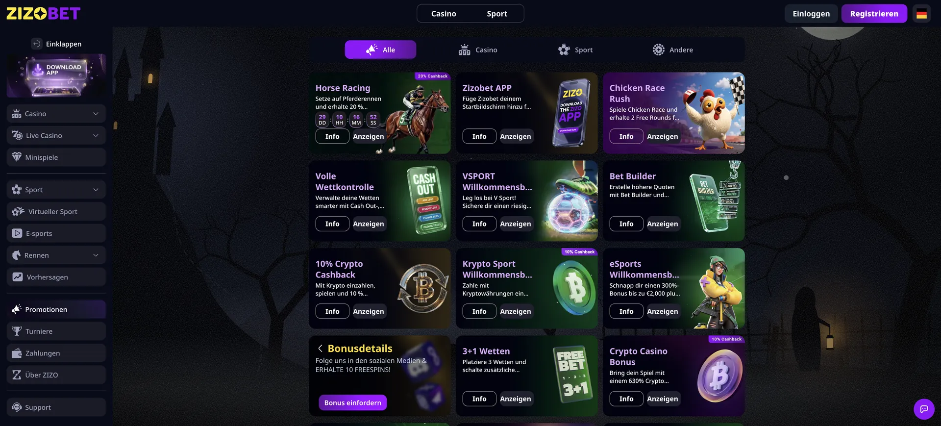 Zizobet Casino Bonus: 10