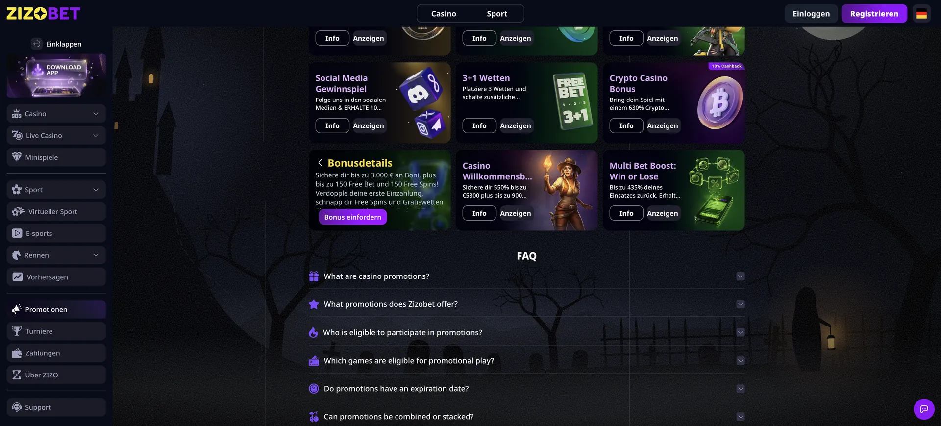 Zizobet Casino Bonus: 13