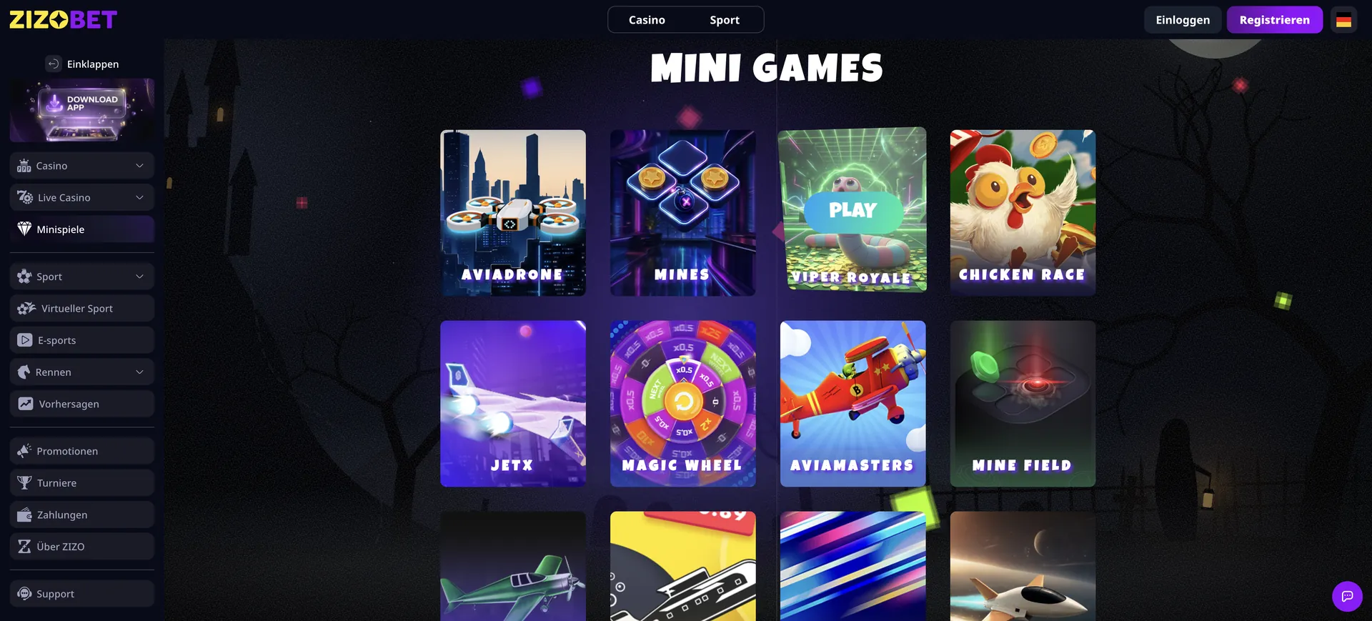 Minispiele Zizobet Casino App: Minispiele
