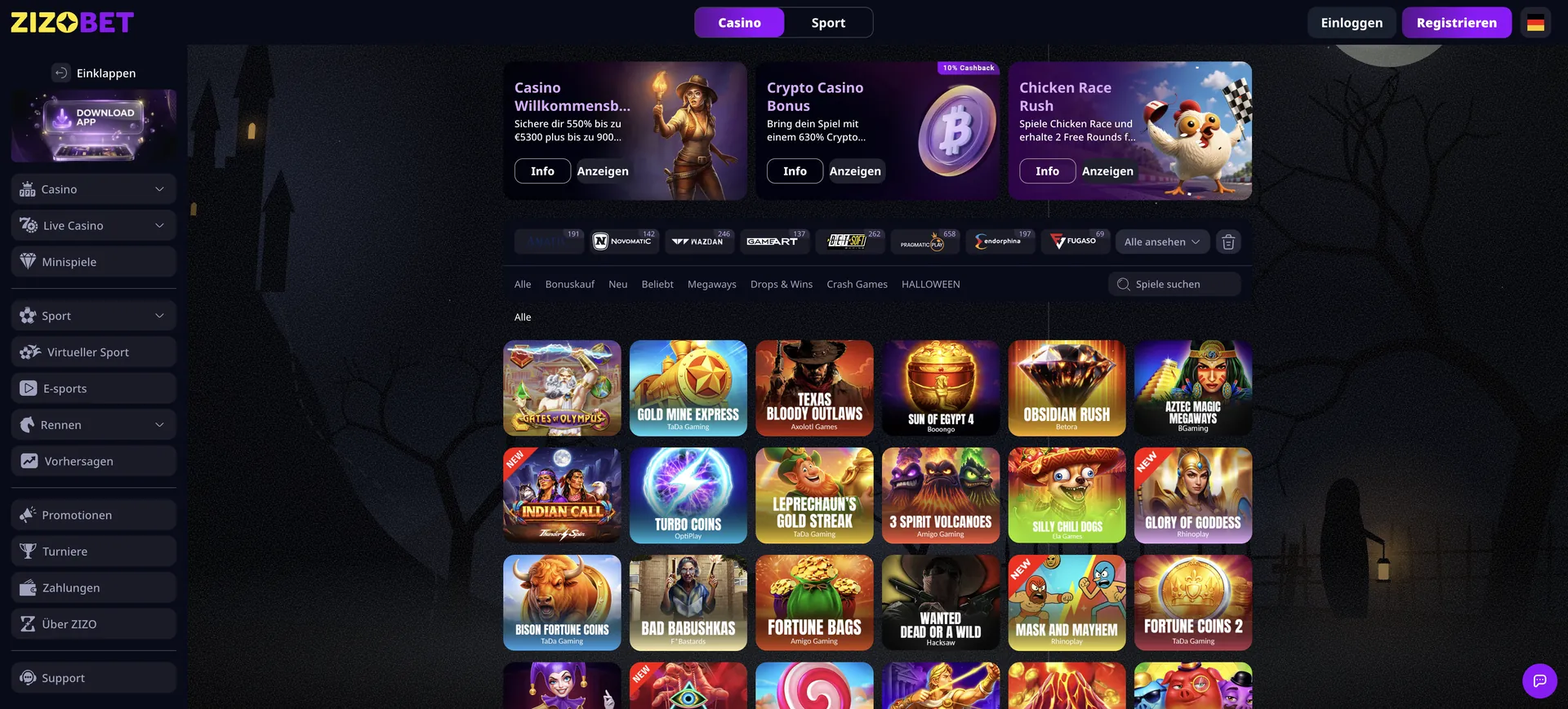 Spielautomaten Zizobet Casino App: Spielautomaten